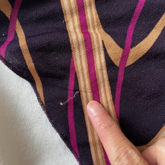 Retro Wavy Fairy Whimsygoth V-Neck Blouse 3/4 Sleeve Fairy Hem Lightweight - Picture 11 of 11